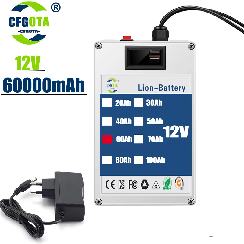 New DC 12v 40AH lithium ion rechargeable battery, high capacity ac power charger with 4 kinds of traffic development
New DC 12v 40AH lithium ion rechargeable battery, high capacity ac power charger with 4 kinds of traffic development