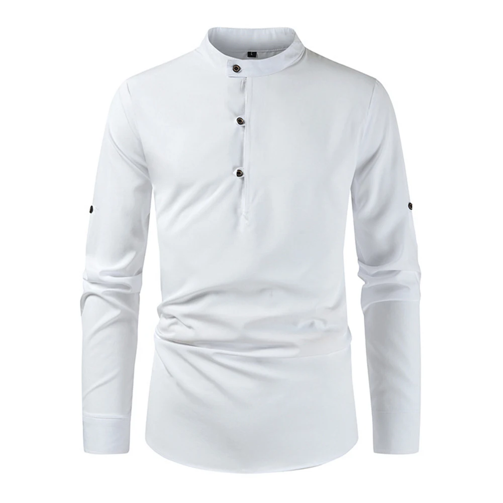 Comfortable Mens Tops Mens Shirt Soft Stand Collar T Shirts Breathable Button Top Casual Comfortable Cotton Blend
Comfortable Mens Tops Mens Shirt Soft Stand Collar T Shirts Breathable Button Top Casual Comfortable Cotton Blend