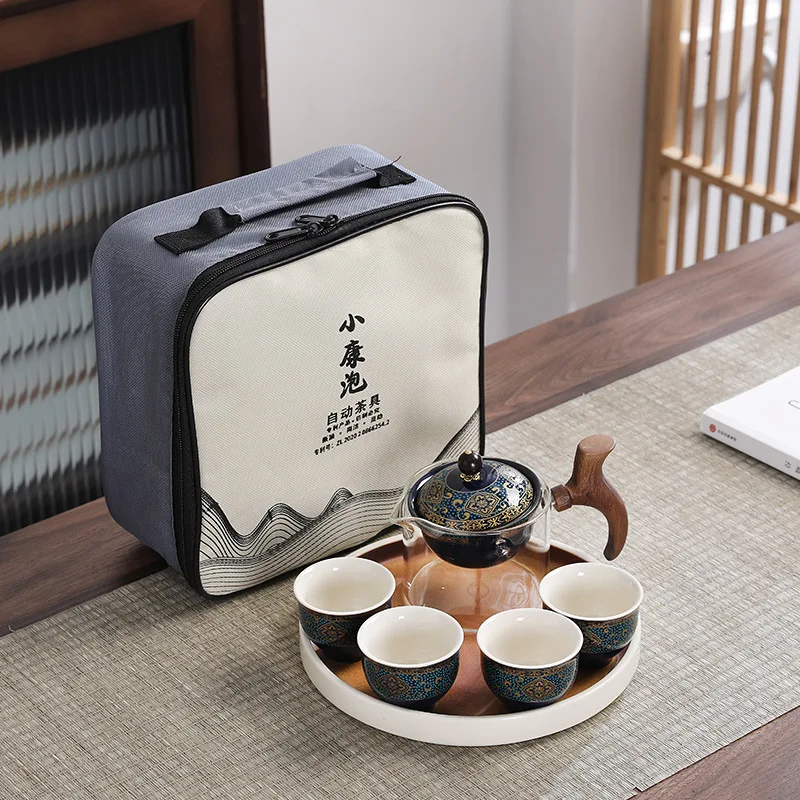 New Porcelain Chinese Gongfu Tea Set Portable Teapot Set with 360 Rotation Tea Maker and Infuser Portable All in One Gift Bag
New Porcelain Chinese Gongfu Tea Set Portable Teapot Set with 360 Rotation Tea Maker and Infuser Portable All in One Gift Bag