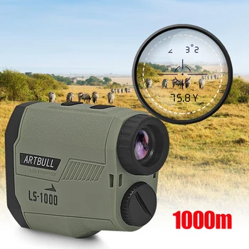 ARTBULL 골프 Rangefinder 650m 1000m 사냥 망원경 골프 슬로프 조정 모드 플래그 잠금 스포츠 레이저 거리 측정기