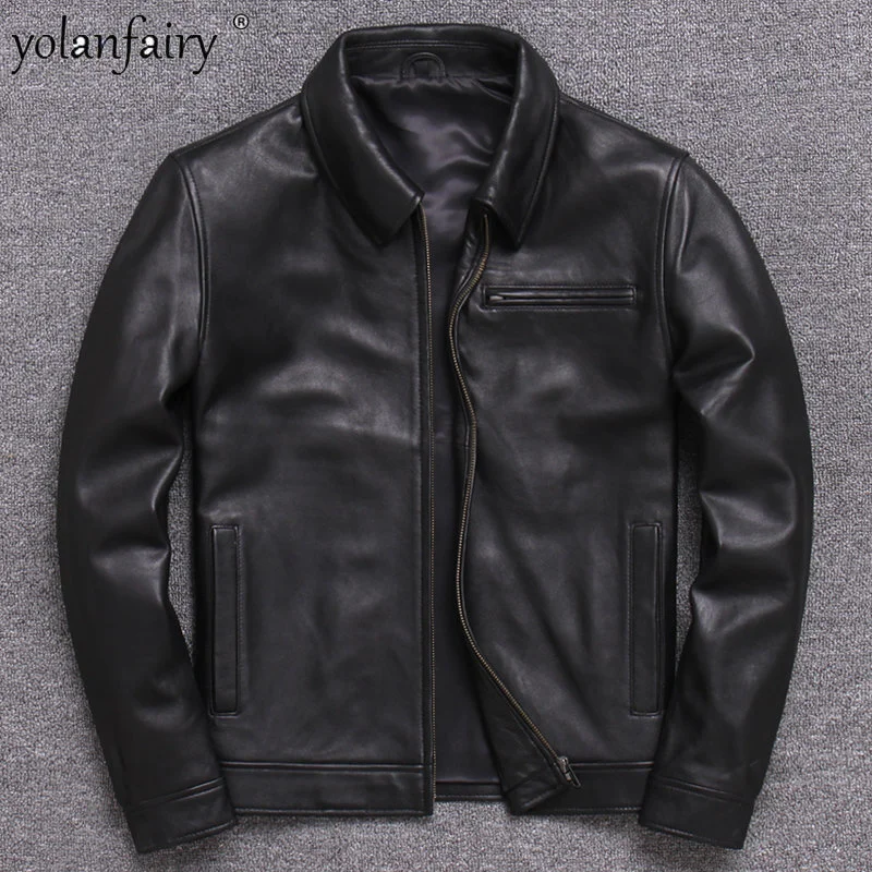 Sheepskin Coat Male Lapel Genuine Leather Jacket Men Business Casual Pure Cowhide Clothing Man New In Outwears FCY4500
Sheepskin Coat Male Lapel Genuine Leather Jacket Men Business Casual Pure Cowhide Clothing Man New In Outwears FCY4500