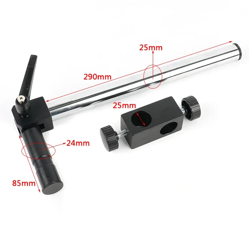

25mm Multi Axis Metal Arm Working Table Stand Video Microscope Camera For Adjustable Monocular 180x 300x 200x Zoom C Mount Lens