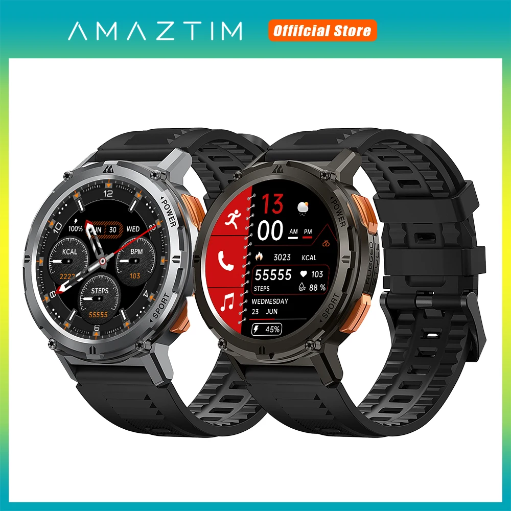 AMAZTIM TANK T2 AMOLED AOD Smart Watch Ultra For Men Bluetooth Call 5ATM Waterproof Watch AI Voice Fitness Electronic Smartwatch
AMAZTIM TANK T2 AMOLED AOD Smart Watch Ultra For Men Bluetooth Call 5ATM Waterproof Watch AI Voice Fitness Electronic Smartwatch