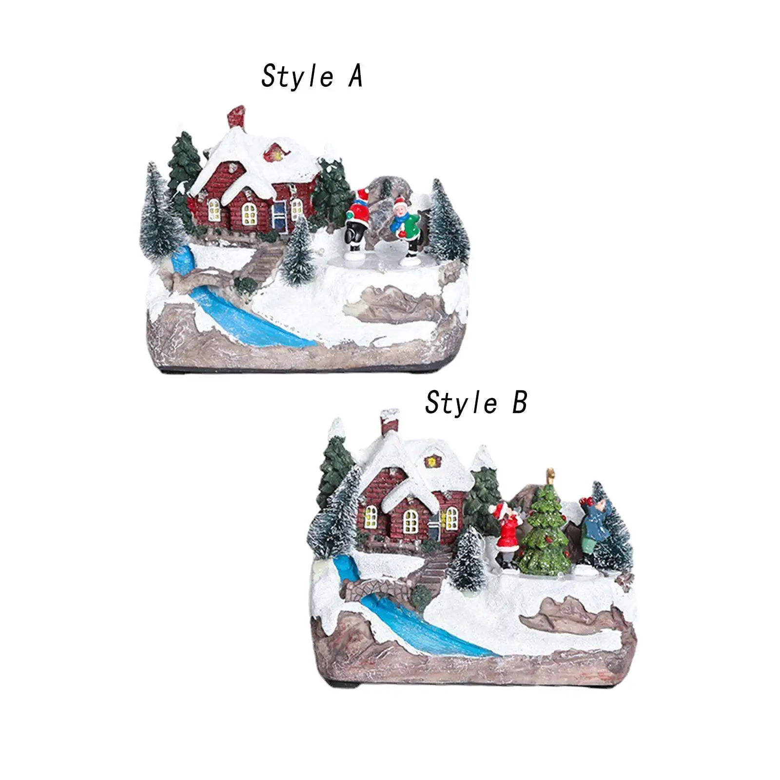 Christmas Snow Scene Lighted Village Miniature with Music 16x11x13.5cm Desk 
Christmas Snow Scene Lighted Village Miniature with Music 16x11x13.5cm Desk
