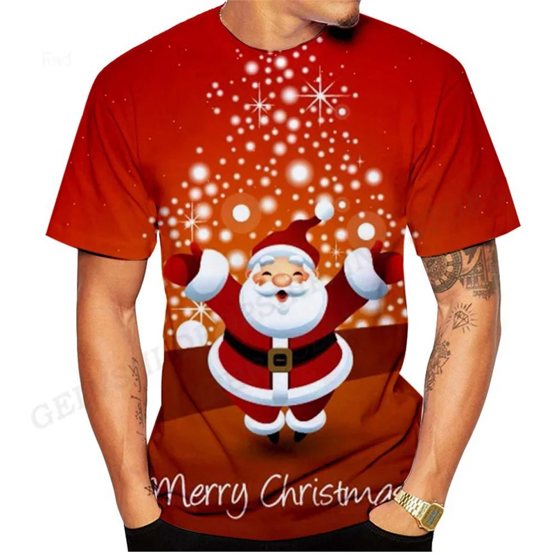 2023 Summer Fashion Christmas T Shirts For Men 3D Santa Claus Print Children T-shirt Casual High Quality Anime Tees O Neck Tops
2023 Summer Fashion Christmas T Shirts For Men 3D Santa Claus Print Children T-shirt Casual High Quality Anime Tees O Neck Tops