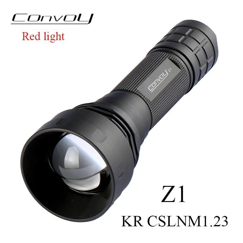 

Convoy Z1 KR CSLNM1.23 Led Red Light Flashlight Zoomable High Power Flashlight Hand Flash Light Zoom Lamp 21700 Lantern Fishing
