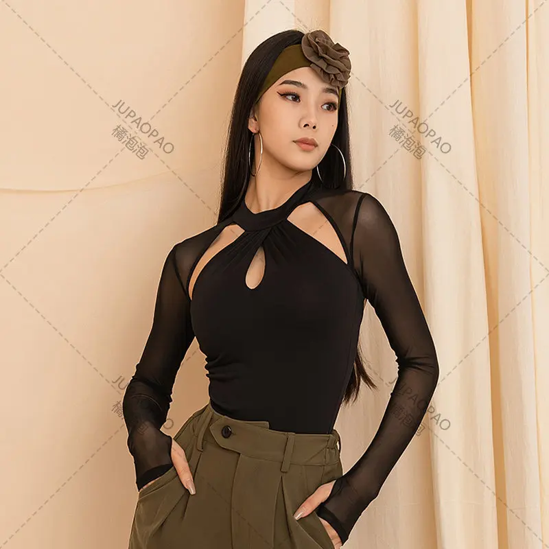 2023 Autumn Winter Latin Dance Clothes Women Sexy Long Sleeves Tops Rumba Samba Tango Dance Costume Ballroom Practice Wear
2023 Autumn Winter Latin Dance Clothes Women Sexy Long Sleeves Tops Rumba Samba Tango Dance Costume Ballroom Practice Wear