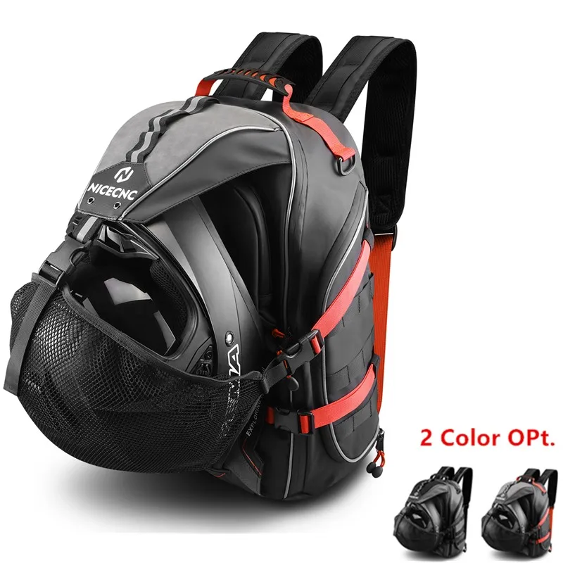 

Motorcyclist Motorcycle Backpack Large Capacity Waterproof Riding Motorbike Helmet Bag with USB-Charge Port Luggage Storage Pack