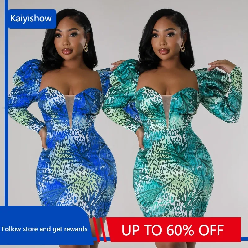 African Dresses for Women Spring Autumn Africa Clothing Long Sleeve Sexy V-Neck Blue Green Print Slim Office Lady Party Dress
African Dresses for Women Spring Autumn Africa Clothing Long Sleeve Sexy V-Neck Blue Green Print Slim Office Lady Party Dress