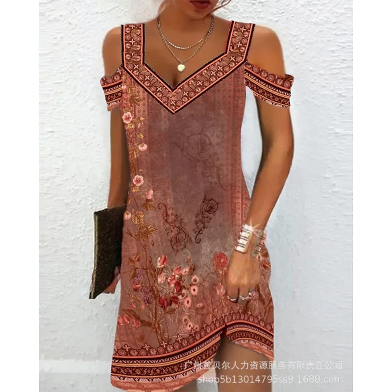 Wepbel Women Watercolor Floral Mini Dress Summer Fancy Decorative Tank Dress Loose Floral Tribal Cold Shoulder Casual Dress
Wepbel Women Watercolor Floral Mini Dress Summer Fancy Decorative Tank Dress Loose Floral Tribal Cold Shoulder Casual Dress