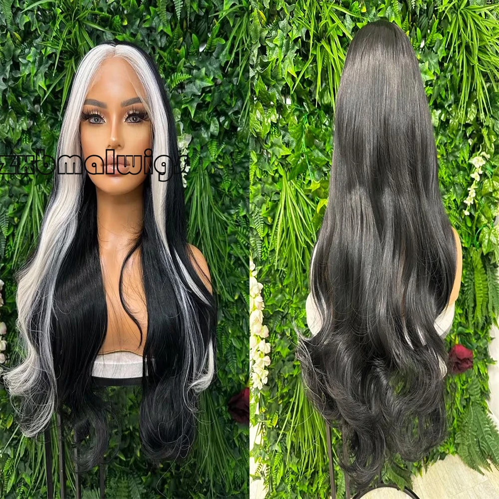Body Wave Highlights White to Black Synthetic Hair Lace Frontal Wig Brown Roots Fiber Hair Transparent Lace Wigs
Body Wave Highlights White to Black Synthetic Hair Lace Frontal Wig Brown Roots Fiber Hair Transparent Lace Wigs