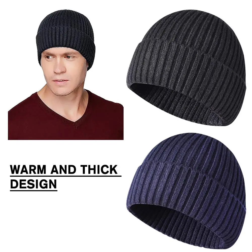 

Winter Hats for Men Wool Knit Slouchy Beanie Hats Warm Baggy Skull Cap Warm Ski Hat Winter Beanie Wool Thermal