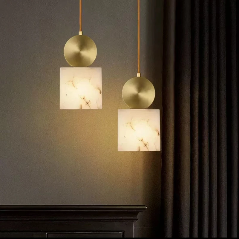 Modern Natural Marble Lamp Luxury Dining Room Bedroom Corridor Home Decor Creative Nordic Simple Small Copper LED Chandelier
Modern Natural Marble Lamp Luxury Dining Room Bedroom Corridor Home Decor Creative Nordic Simple Small Copper LED Chandelier