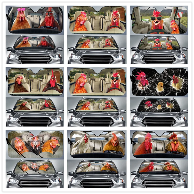 CHICKEN Driver Car Sun Shade for Front Windshield,Funny Animal Curtain Sun Visor for Car Keep Your Vehicle Cool,UV
CHICKEN Driver Car Sun Shade for Front Windshield,Funny Animal Curtain Sun Visor for Car Keep Your Vehicle Cool,UV