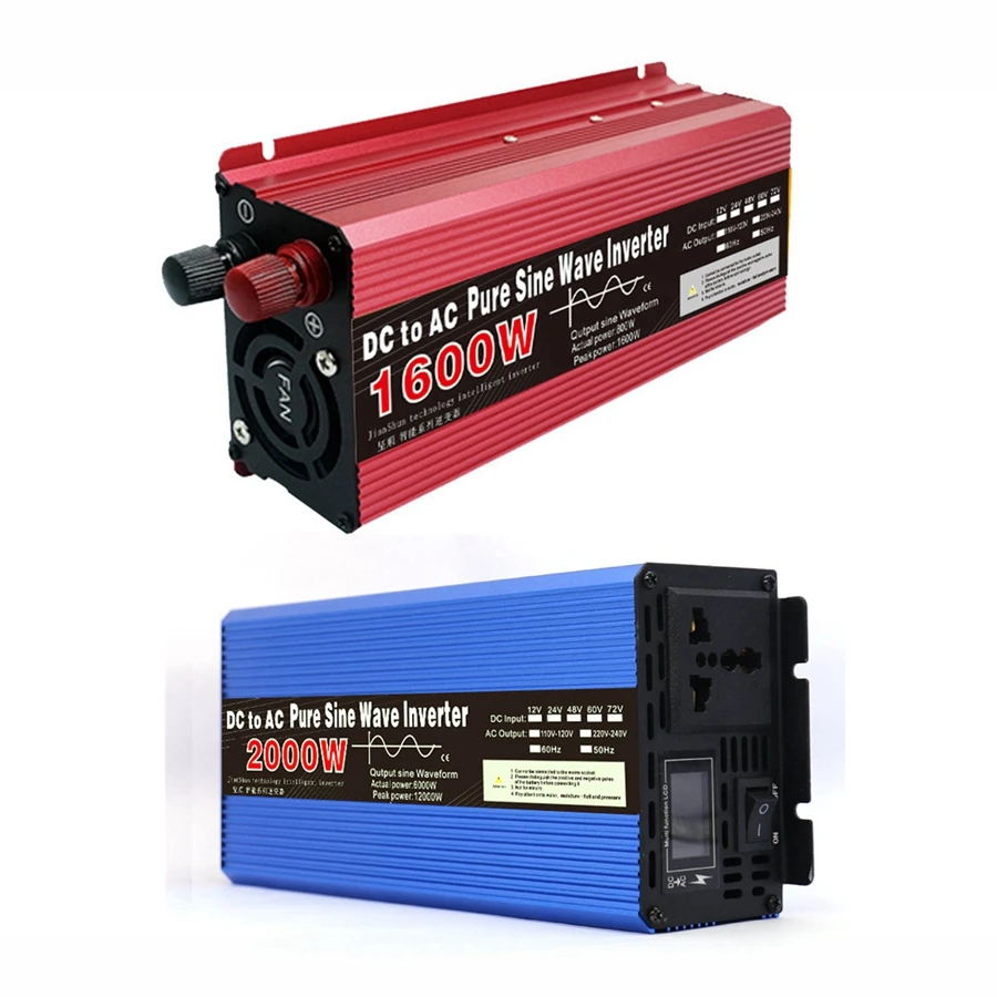Universal Pure Sine Wave Inverter DC12V to 220V Car Inverter 2000W/3000W/3500W Power Converter 50/60HZ Auto Inversor Transformer
Universal Pure Sine Wave Inverter DC12V to 220V Car Inverter 2000W/3000W/3500W Power Converter 50/60HZ Auto Inversor Transformer