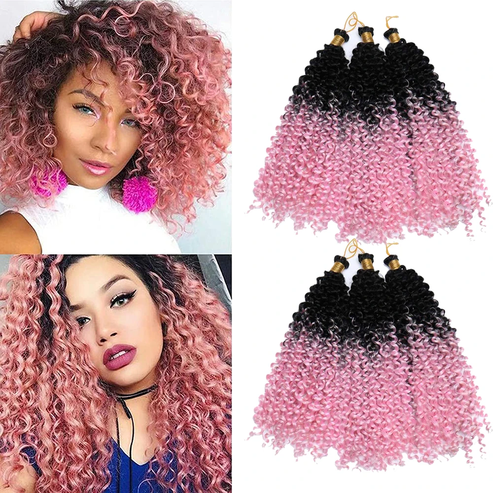 

Dansama Synthetic Water Wave Bundles For Women Chorliss Ombre Spring Crochet Braids Black Blonde Purple Twist Crochet Hair