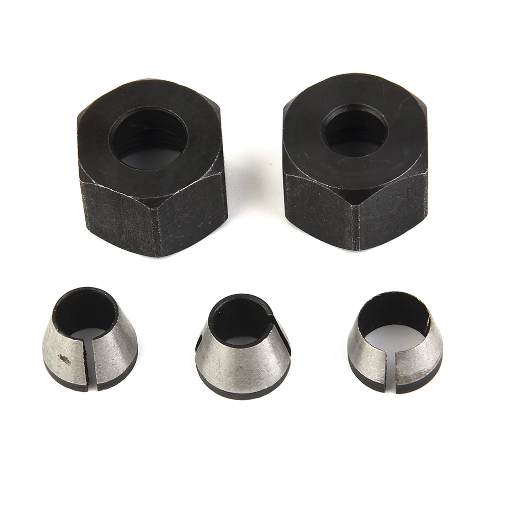 5pcs/Set Trimmer Collet Chuck Router Bit Collet Chuck Adapter Engraving Trimming Machine Router Tool 1/4" 6/6.35/8mm
5pcs/Set Trimmer Collet Chuck Router Bit Collet Chuck Adapter Engraving Trimming Machine Router Tool 1/4" 6/6.35/8mm