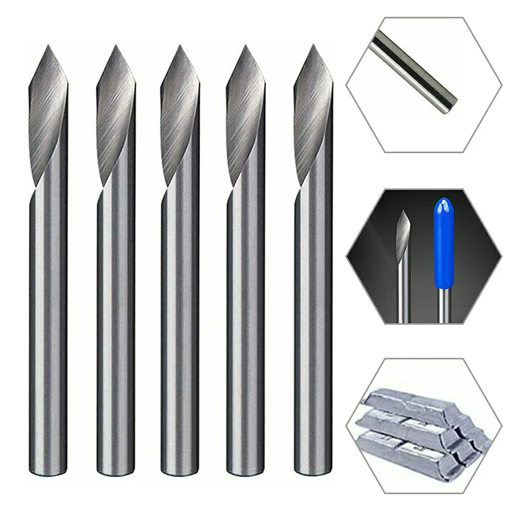 5pcs 20 Deg V Groove Rotary Engraving Bit Flat Bottom CNC Spiral Router Bits 1/8 Shank Engraving Tool 36mm Length End Mills
5pcs 20 Deg V Groove Rotary Engraving Bit Flat Bottom CNC Spiral Router Bits 1/8 Shank Engraving Tool 36mm Length End Mills