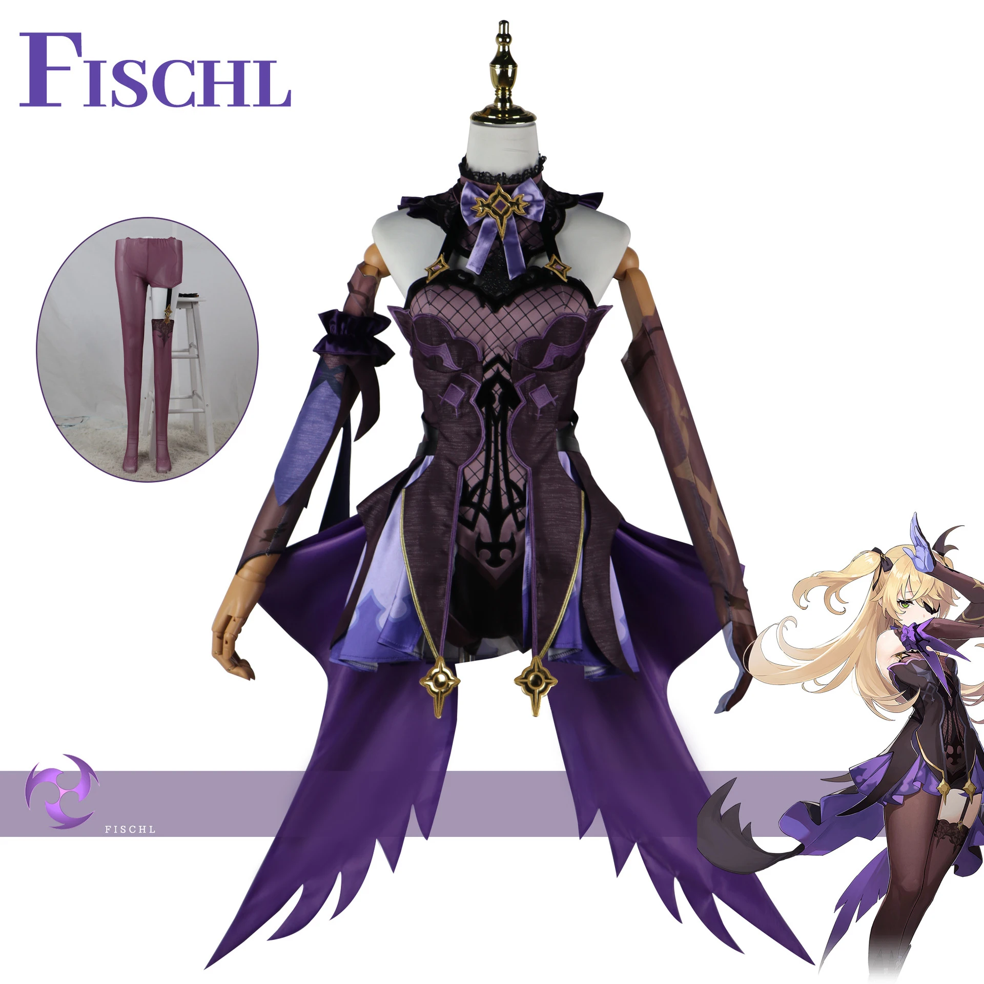 Fischl Cosplay Game Genshin Impact Costume Halloween Cosplay Fischl Carnival Full Set Outfits Halloween Costumes for Women
Fischl Cosplay Game Genshin Impact Costume Halloween Cosplay Fischl Carnival Full Set Outfits Halloween Costumes for Women