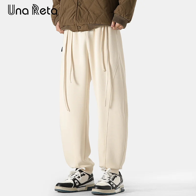 

Una Reta 2024 New Man Pants Harajuku Hip hop Pants Men Sweatpants Fashion Elastic Waistline Sweatpants Couple Trousers