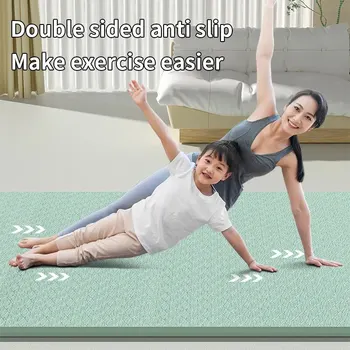 남녀공용 대형 요가 매트, 183x120cm, 매우 넓은 TPE 피트니스 매트, 가정 체육관 운동, 미끄럼 방지, 운동에 적합 상품 이미지