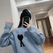 AMI Men Turtleneck Wool Sweater Winter Fluffy Sweaters Women's Plain All-Match Pullover Sueters De Mujer
AMI Men Turtleneck Wool Sweater Winter Fluffy Sweaters Women's Plain All-Match Pullover Sueters De Mujer