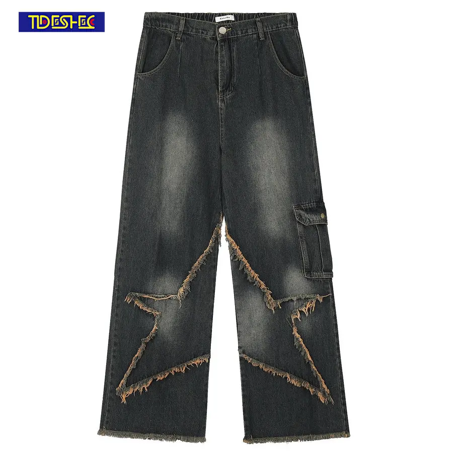 Y2K Hip Hop Retro Embroidery Star Patch Baggy Denim Pants Streetwear Men Harajuku Straight Loose Jeans Vintage Pocket Jeans
Y2K Hip Hop Retro Embroidery Star Patch Baggy Denim Pants Streetwear Men Harajuku Straight Loose Jeans Vintage Pocket Jeans
