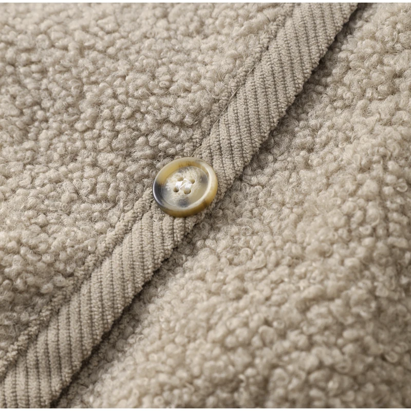 Lamb Wool Women Coat O-neck Long Sleeve Single Breasted Female Short Jacket, Autumn Winter Fashion, Loose Lady Outwear 3 Mallzona S1536aa6ff6ef407f8b6dca74c1cd4137O Lamb Wool Women Coat O-neck Long Sleeve Single Breasted Female Short Jacket, Autumn Winter Fashion, Loose Lady Outwear Mallzona