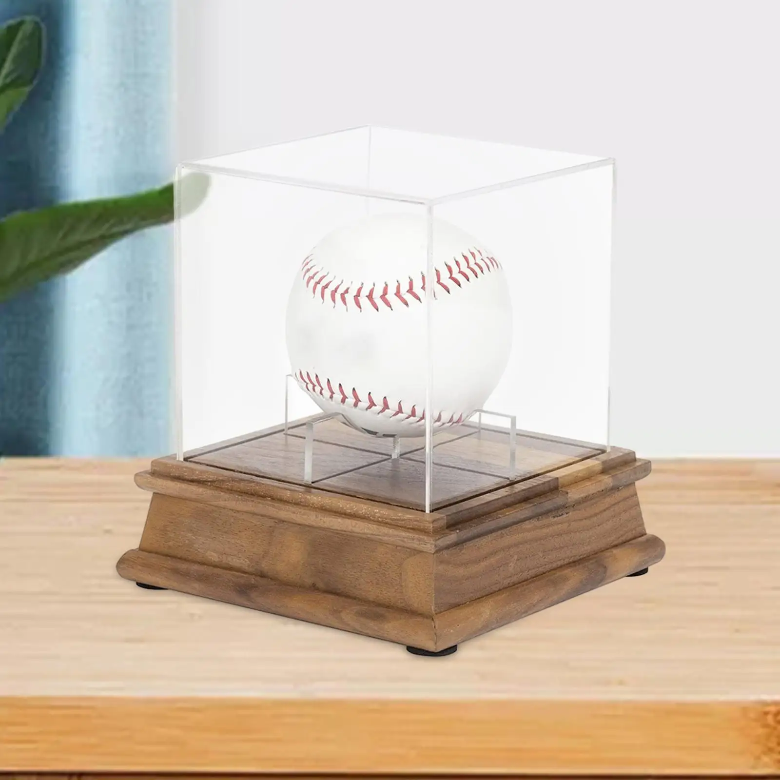 

Дисплей для бейсбола, блестящий акриловый прозрачный держатель для бейсбола официального размера с защитой от пыли и автографом