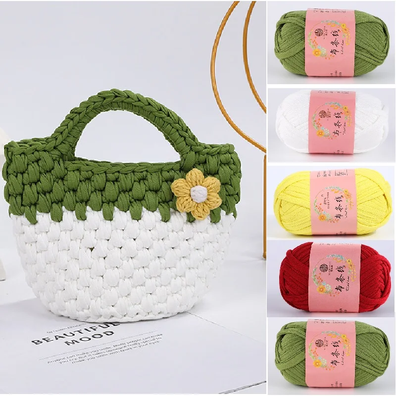 Fabric yarn for crochet knitting, 2 skeins, solid color yarn for hand, DIY craft bag, basket, cushion, free shipping
Fabric yarn for crochet knitting, 2 skeins, solid color yarn for hand, DIY craft bag, basket, cushion, free shipping