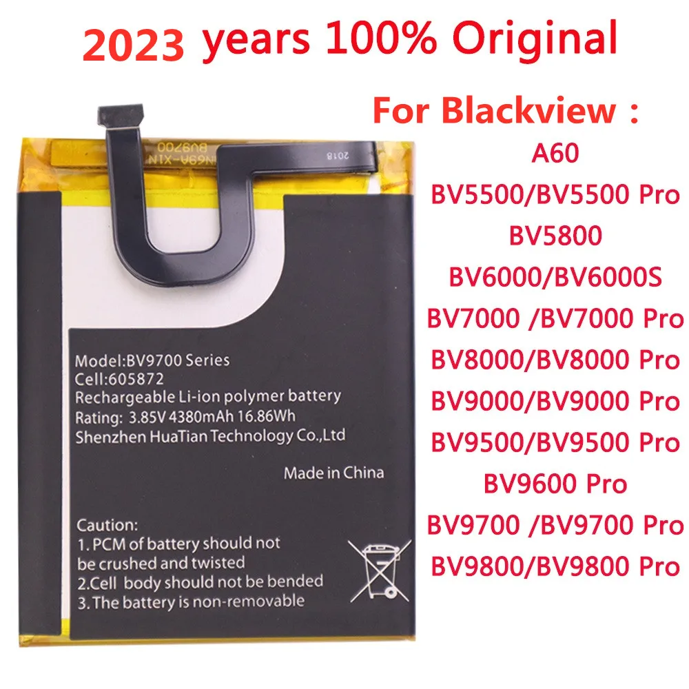 

2023 New 100% Original Battery For Blackview A60 BV5500 BV5800 BV6000 BV7000 BV8000 BV9000 BV9500 BV9600 BV9700 BV9800 Pro Phone