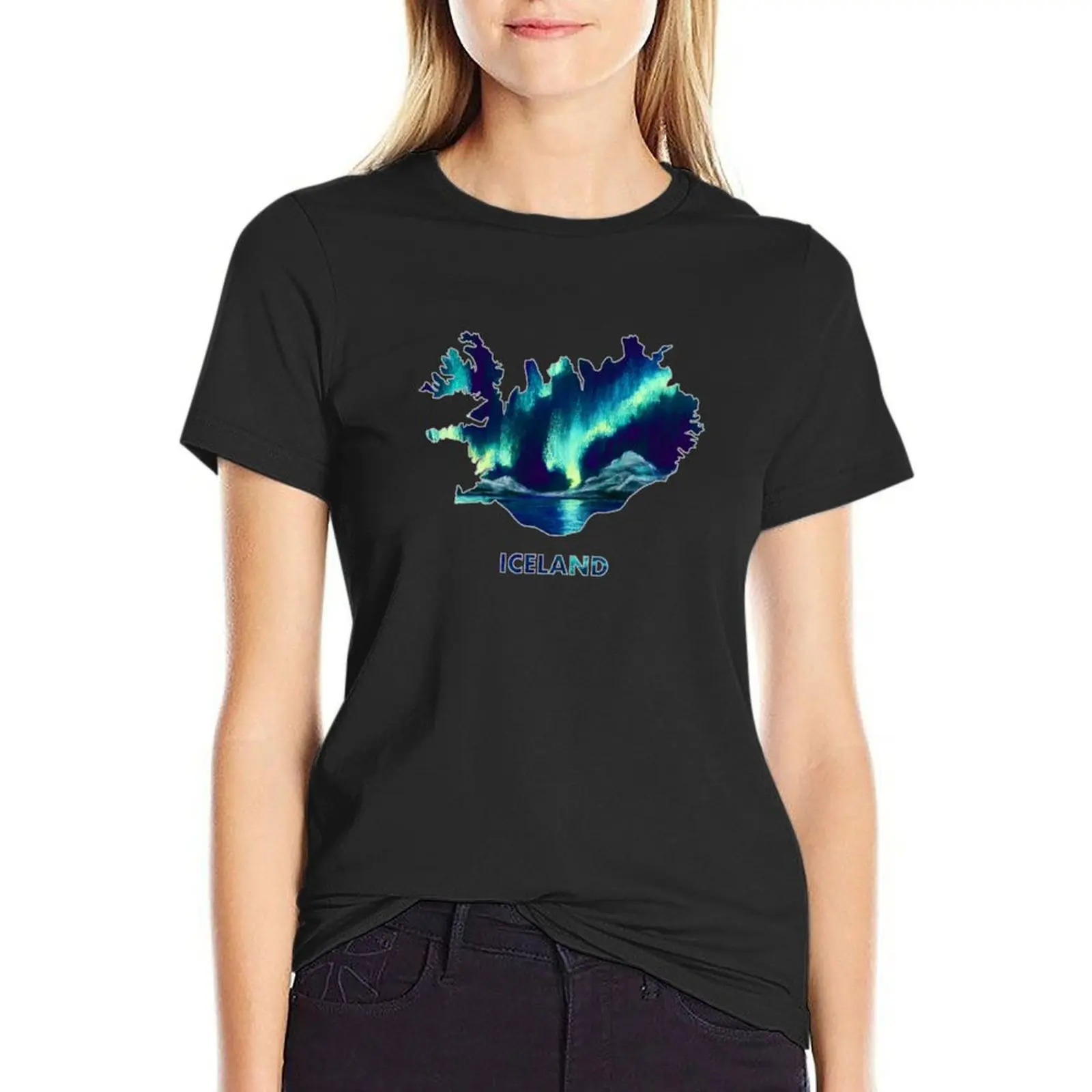 Iceland - Northern Lights T-shirt summer top Short sleeve tee workout shirts for Women loose fit
Iceland - Northern Lights T-shirt summer top Short sleeve tee workout shirts for Women loose fit