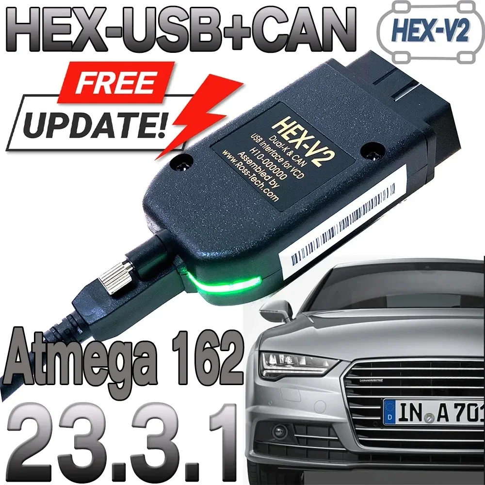 

2024 VCDS VAGCOM интерфейс VCDSCAN HEX V2 обновление 23.3.3 для VW для AUDI Skoda Seat многоязычный автомобильный Autocom диагностические инструменты