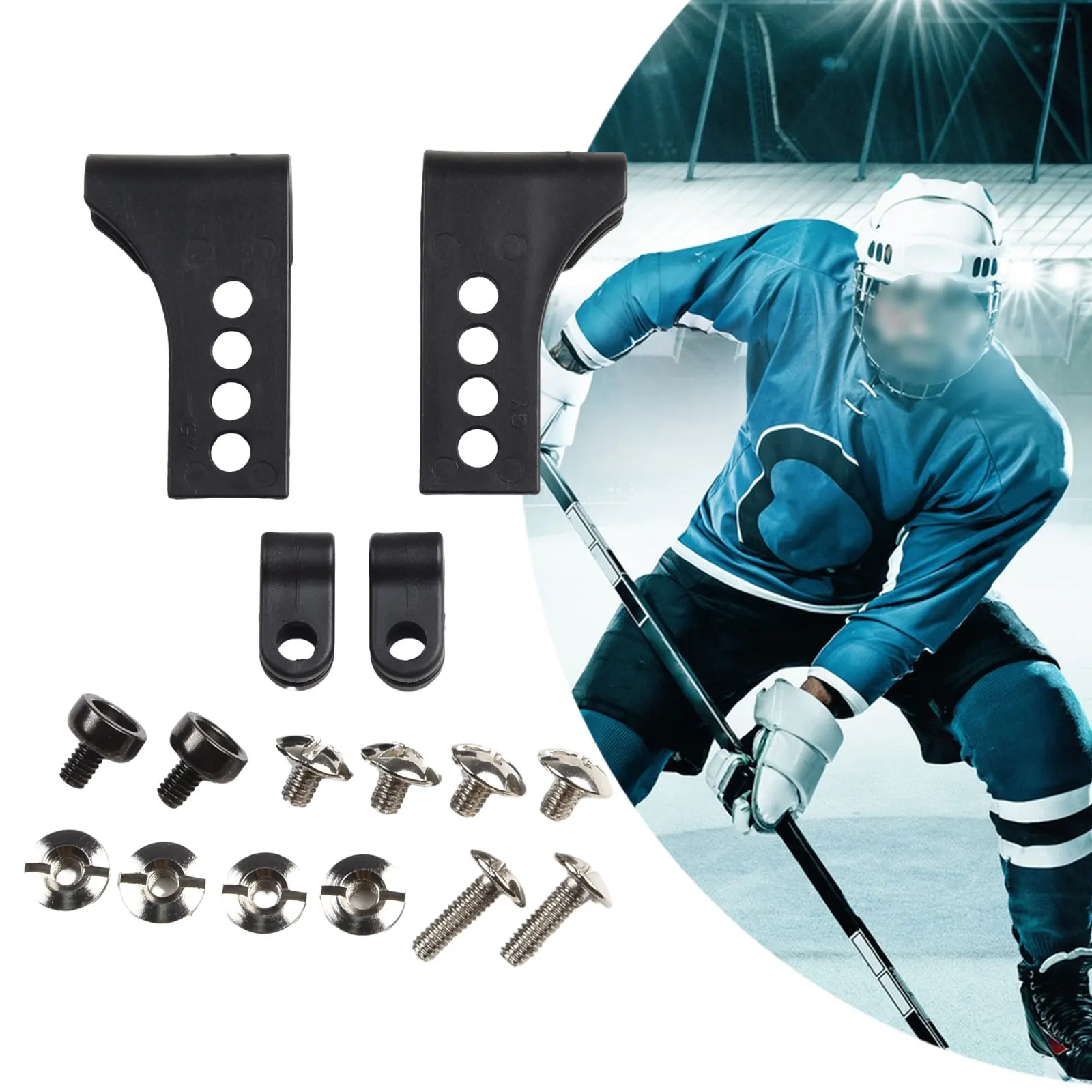 

1set Helmet Repair Kit Visor Clip J Clips For Hockey Baseball Football Softball Universal Plastic Metal Durable Team Sports Part