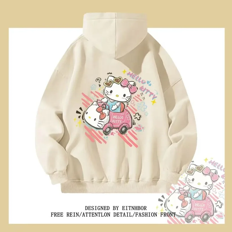 Sanrio Anime Kawaii Hello Kitty Loose Cotton Hooded Sweater Cute Cartoon Casual Hoodie Coat New Fashion Gifts for Girls
Sanrio Anime Kawaii Hello Kitty Loose Cotton Hooded Sweater Cute Cartoon Casual Hoodie Coat New Fashion Gifts for Girls