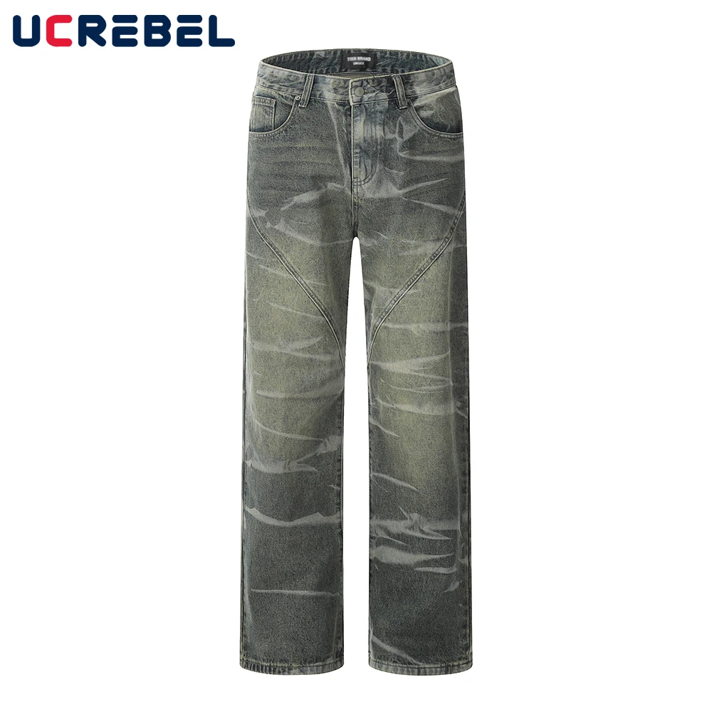 Spliced Distressed Washed Straight-leg Jeans Mens Hip Hop Streetwear Casual Denim Pants Men
Spliced Distressed Washed Straight-leg Jeans Mens Hip Hop Streetwear Casual Denim Pants Men