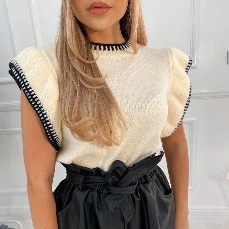 Fashion O Neck Autumn Winter Women Ladies Sweater Vest Casual Knitted Ruffles Slim Pullover Women Sweaters Jumper Soft Chic Tops
Fashion O Neck Autumn Winter Women Ladies Sweater Vest Casual Knitted Ruffles Slim Pullover Women Sweaters Jumper Soft Chic Tops