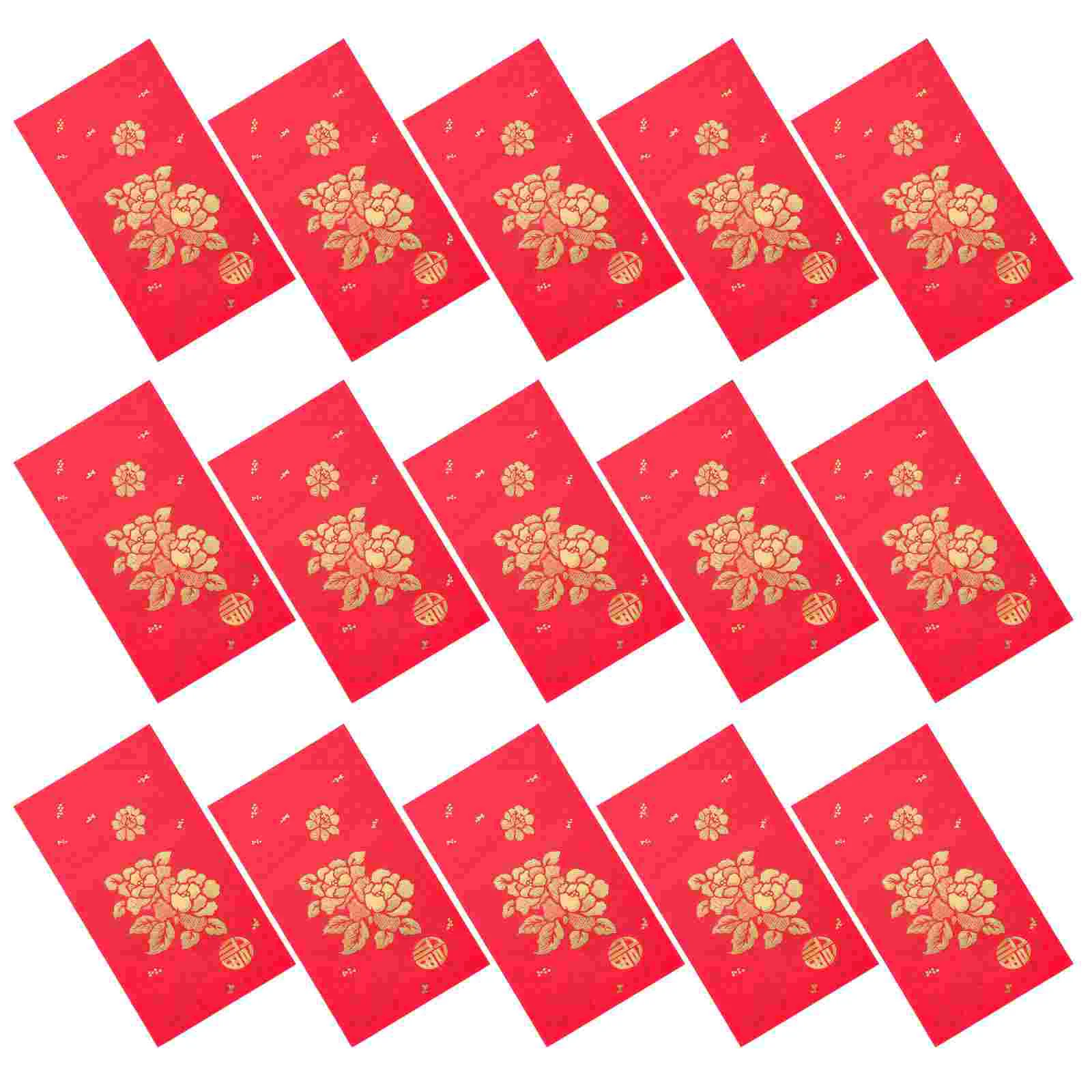 

25 Pcs Red Envelope Horizontal Seal Luck Money Envelopes Wedding The Gift Chinese Style Jewelry Storage Pouch Paper