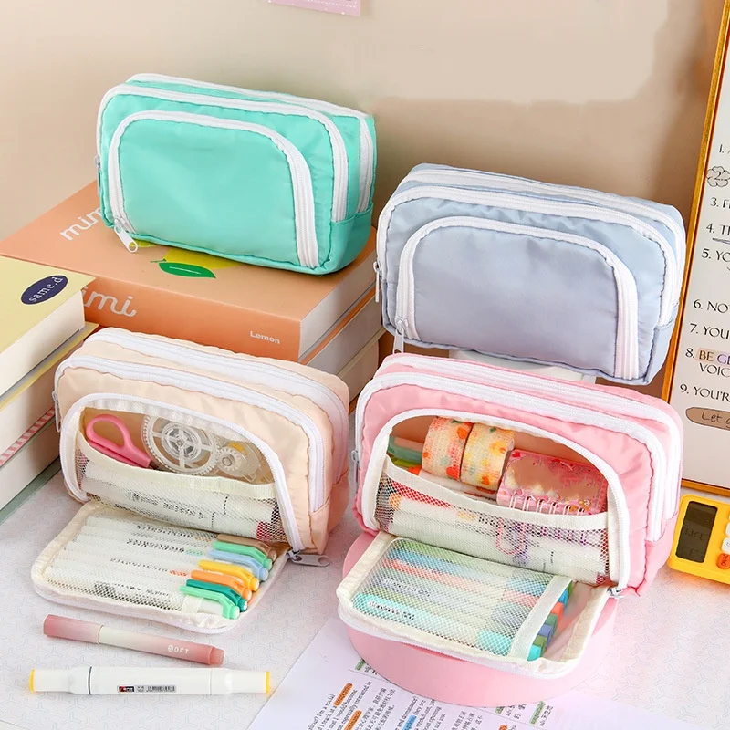 Girl Large Capacity Aesthetic Pencil Bag School Case Pen Holder Cute Stationery Simple Style Zipper Pencil Pouch School Supplies
Girl Large Capacity Aesthetic Pencil Bag School Case Pen Holder Cute Stationery Simple Style Zipper Pencil Pouch School Supplies