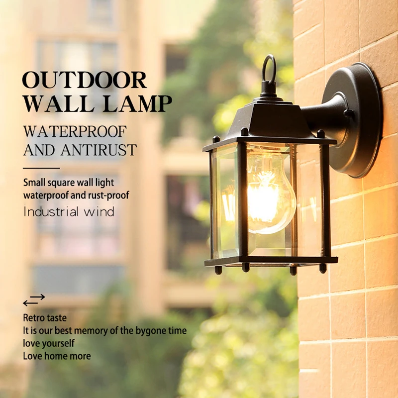 

Retro Outdoor Wall Light Villa Garden Porch Wall Waterproof Lighting Courtyard Corridor Aisle Balcony Vintage E27 Outdoor Sconce