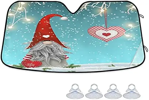Lovely Traditional Gnome Car Windshield Sun Shade Foldable Christmas Branches Auto Front Window Sunshade, Accordion Folding Sun
Lovely Traditional Gnome Car Windshield Sun Shade Foldable Christmas Branches Auto Front Window Sunshade, Accordion Folding Sun