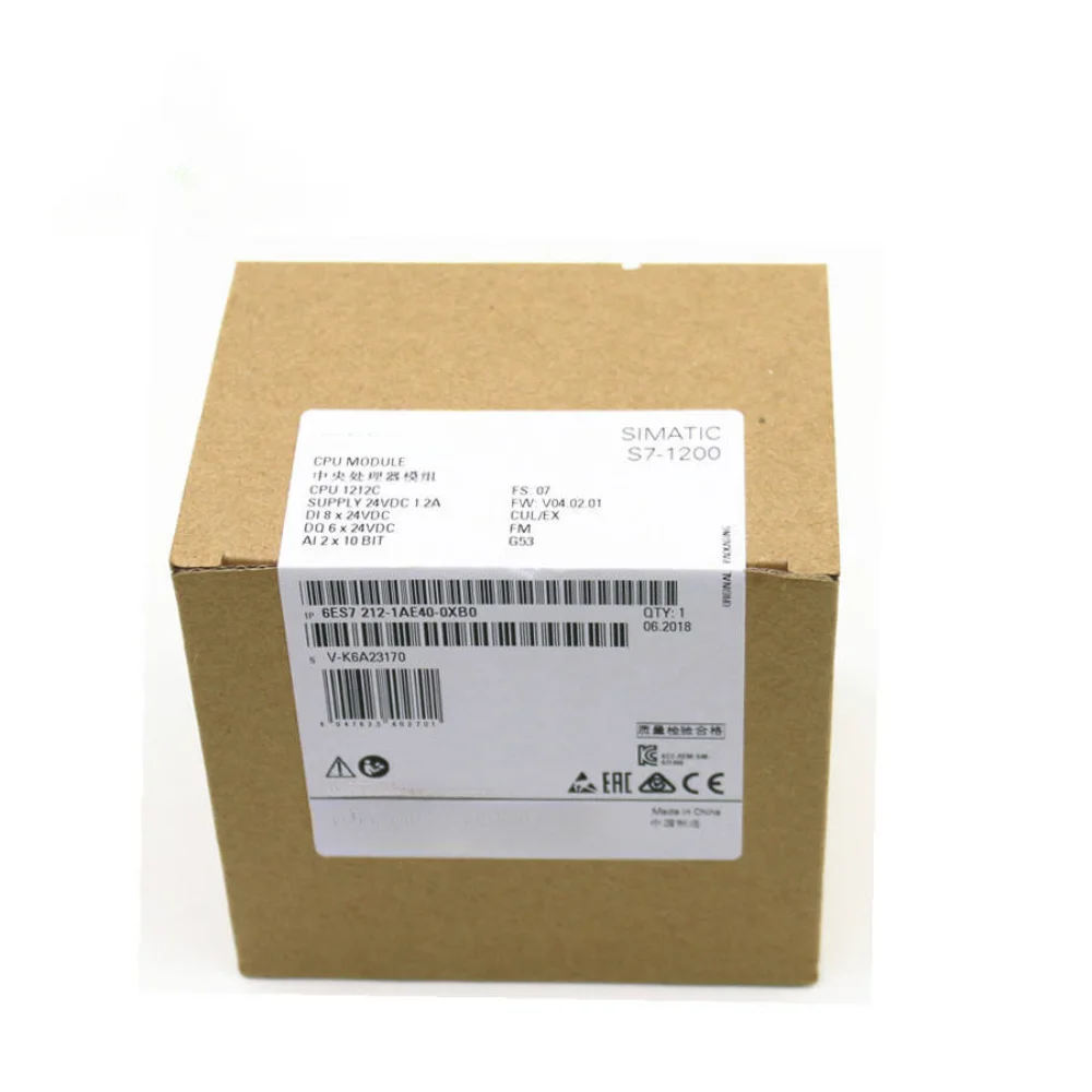 

New Factory Sealed 6ES7212-1AE40-0XB0 Simatic S7-1200 1212C DC/DC/RLY 1200 1212 CPU PLC Controller