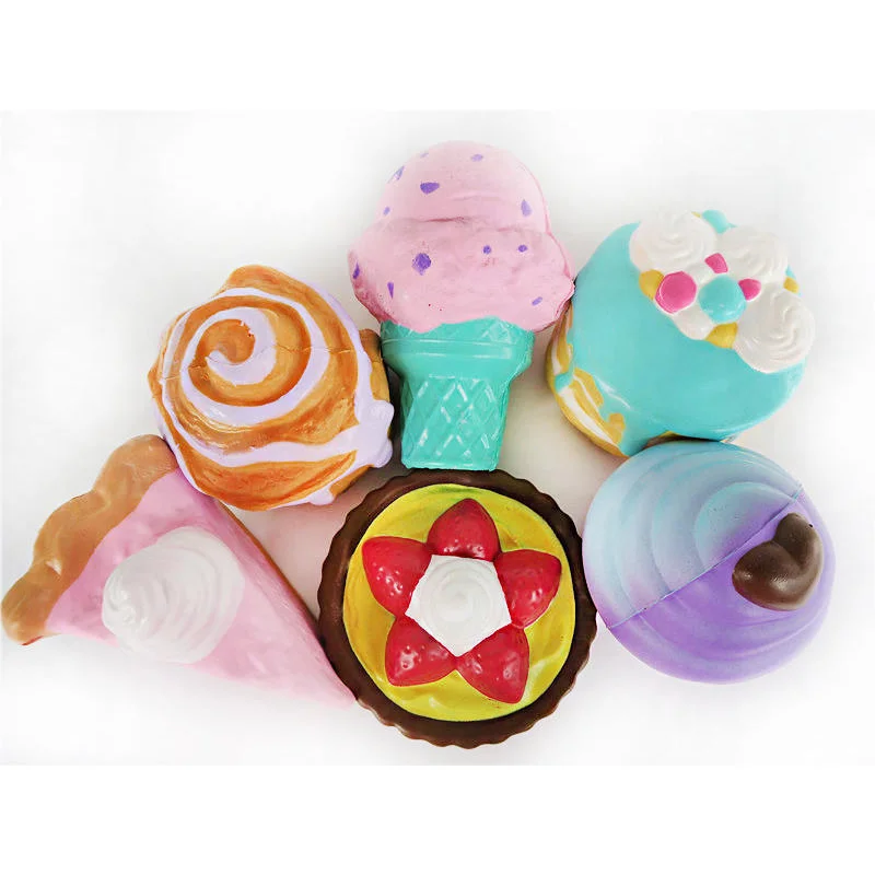 

Cake Squeeze Toys Squishy Big Dessert Donuts Ice Slow Rebound Soft Toys Cream Pizza Bread Jumbo Collection Stress Relief Toy