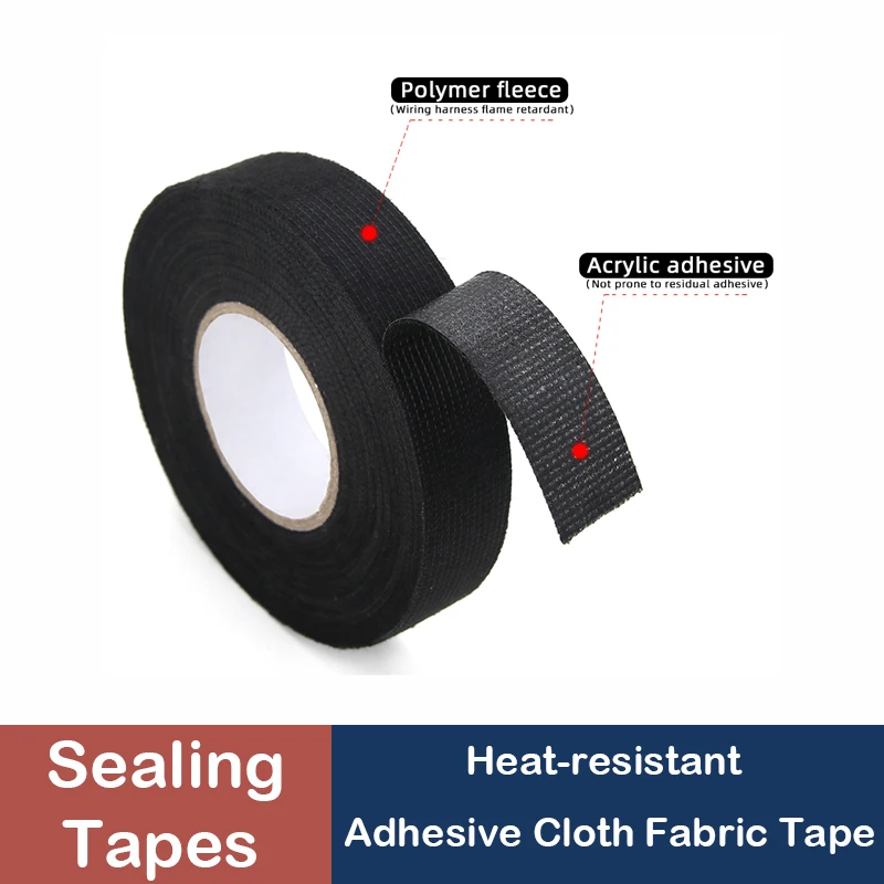 1/3/5 roll Heat-resistant Adhesive Cloth Fabric Tape 9-50mm For Automotive Cable Tape Harness Wiring Loom Electrical Heat Tapes
1/3/5 roll Heat-resistant Adhesive Cloth Fabric Tape 9-50mm For Automotive Cable Tape Harness Wiring Loom Electrical Heat Tapes