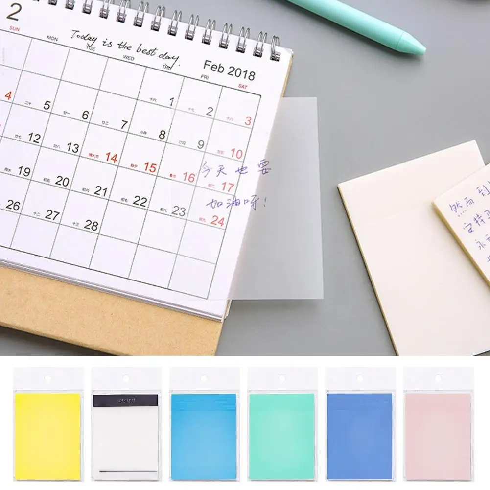Sticky Paper Eco-friendly Memo Paper PET No Residue Practical Easy Post Management Memo Pad
Sticky Paper Eco-friendly Memo Paper PET No Residue Practical Easy Post Management Memo Pad