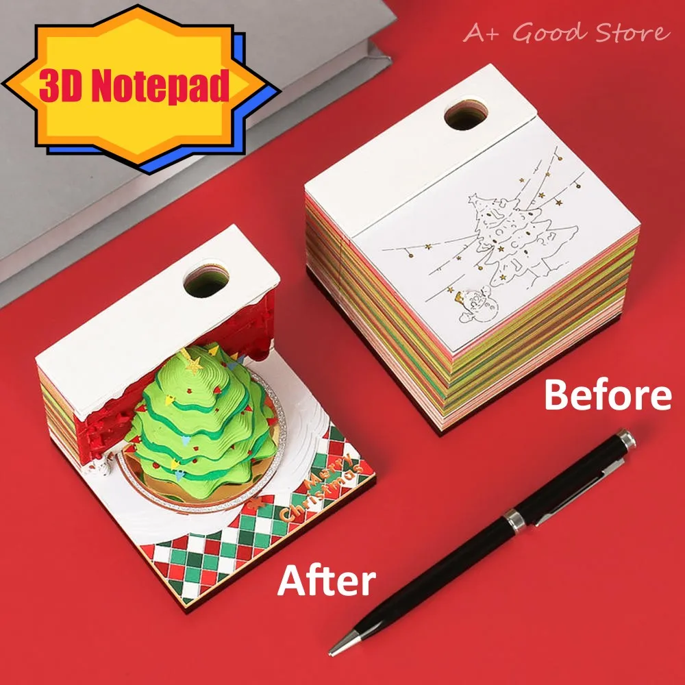 3D Notepad Cubes Christmas Tree Ornaments Decoration Creative Memo Pad Paper Art Pen Holder Block Office Decor Christmas Gift
3D Notepad Cubes Christmas Tree Ornaments Decoration Creative Memo Pad Paper Art Pen Holder Block Office Decor Christmas Gift