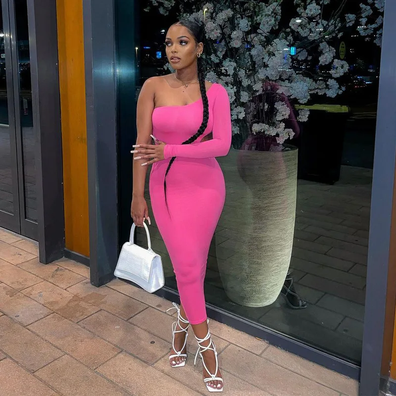 Maxi Solid One Shoulder Dress Elegant Sexy Bodycon Party 2023 Women Summer Clothes Elegant Hollow Out Ladies Long Casual Dresses
Maxi Solid One Shoulder Dress Elegant Sexy Bodycon Party 2023 Women Summer Clothes Elegant Hollow Out Ladies Long Casual Dresses
