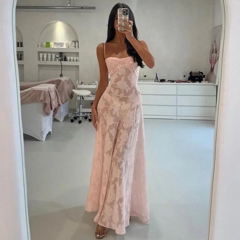 Strappy Long Lace Party Dress Backless Pink Sleeveless Coquette Wedding Guest Summer Elegant Luxury Maxi Dress 2024 Fashion
Strappy Long Lace Party Dress Backless Pink Sleeveless Coquette Wedding Guest Summer Elegant Luxury Maxi Dress 2024 Fashion