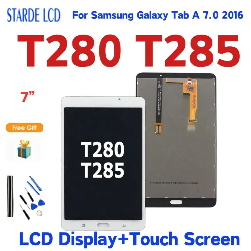 

AAA + 7 дюймов для Samsung Galaxy Tab A 7,0 2016 WIFI T280 ЖК-дисплей сенсорный экран для планшетов