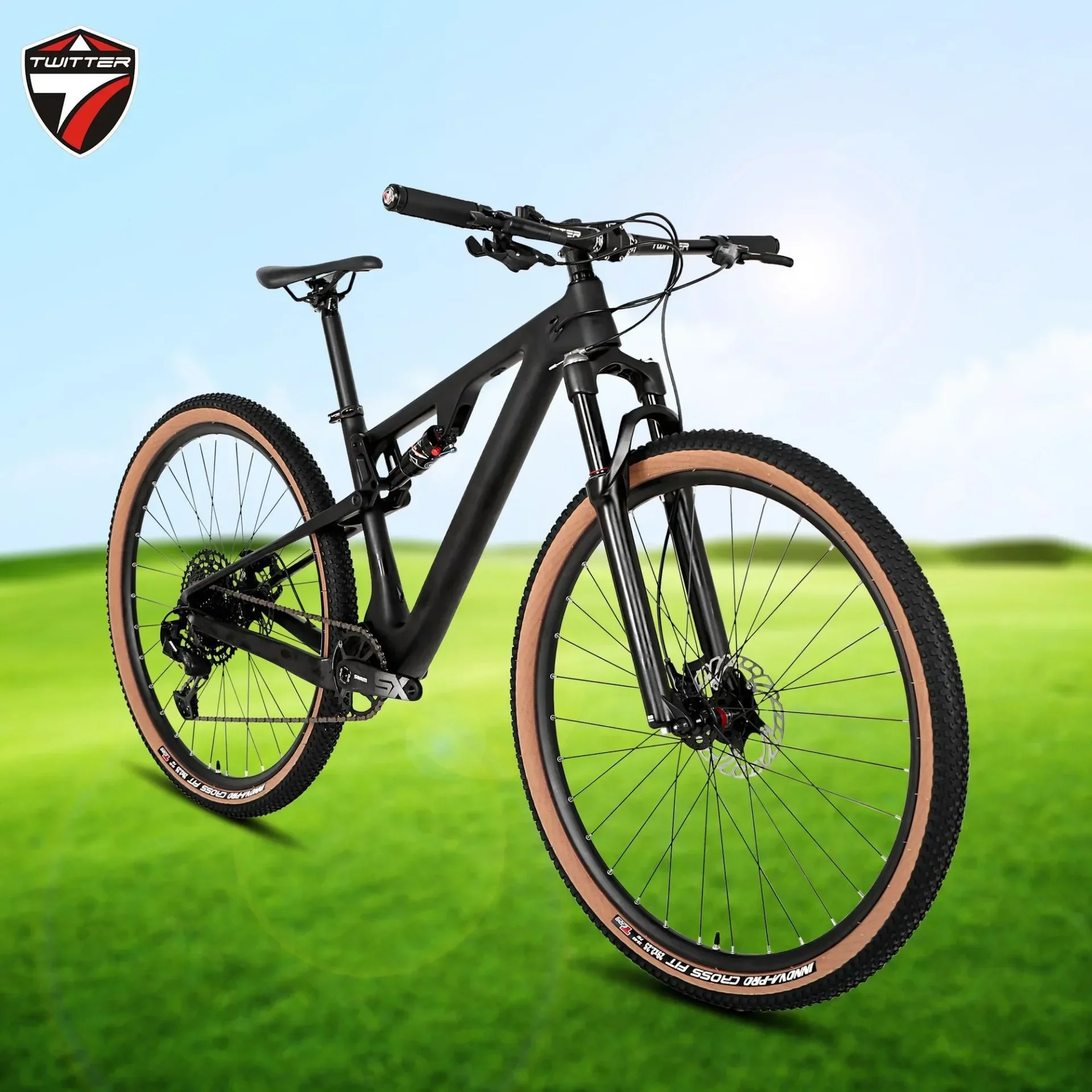 TWITTER Hot sale OVERLORD XT M8100-24S hydraulic disc brakes 29er AM class full suspension carbon fiber mountain bike 21cm frame
TWITTER Hot sale OVERLORD XT M8100-24S hydraulic disc brakes 29er AM class full suspension carbon fiber mountain bike 21cm frame